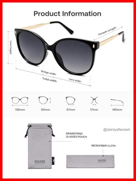 Round Polarized Sunglasses Oversized Trendy UV400 Protection